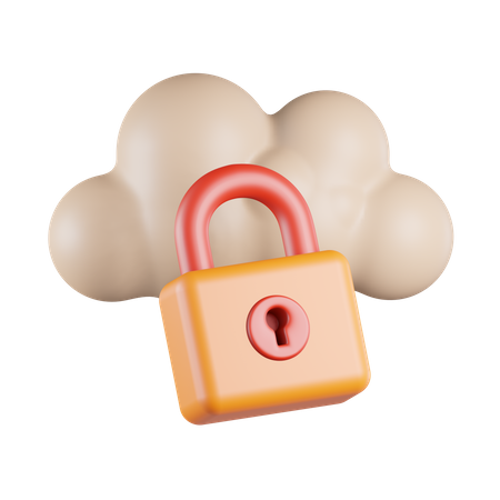 Cloud Security Data 3D Icon