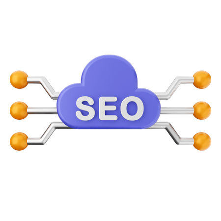 Cloud Seo  3D Icon