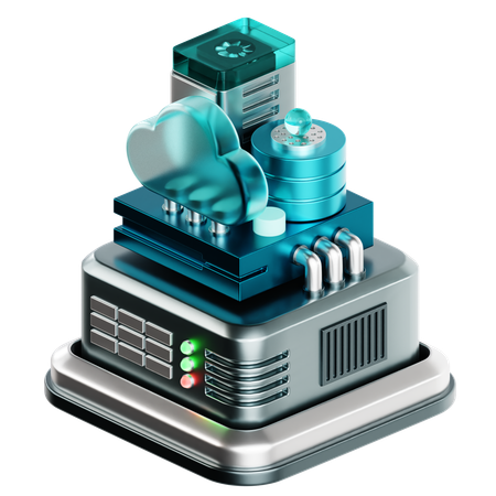 Cloud Server  3D Icon