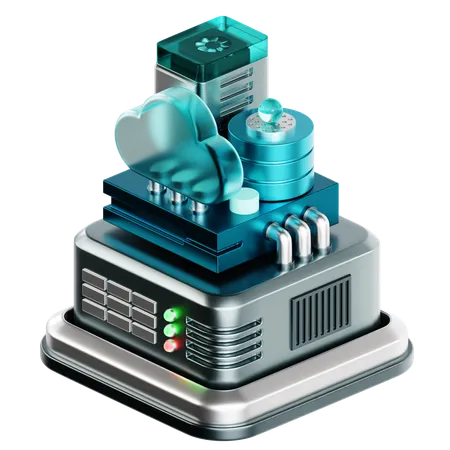 Cloud Server  3D Icon