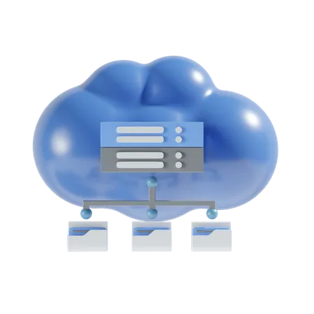 Cloud Server 3 D Icon 3D Icon