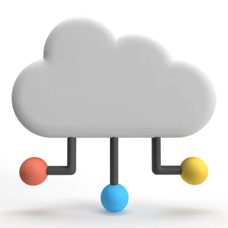 Cloud Server  3D Icon