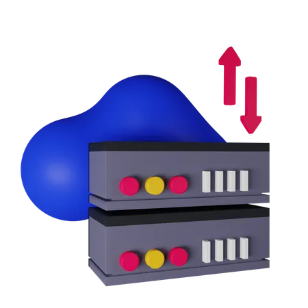 Cloud Server 3 D Icon Contains PNG BLEND GLTF And OBJ Files 3D Icon