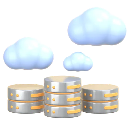 Cloud server  3D Icon