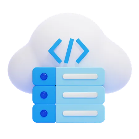 Cloud Server  3D Icon