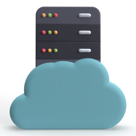 Cloud Server  3D Icon