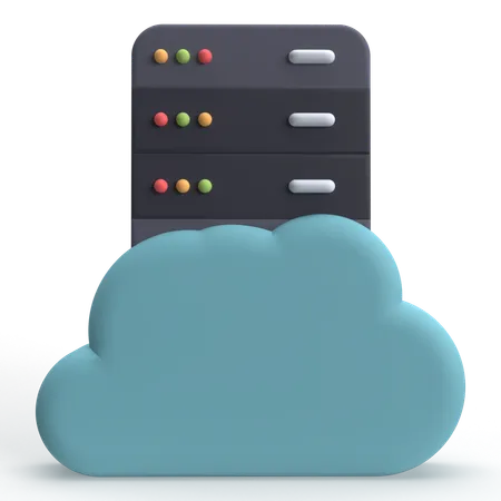 Cloud Server  3D Icon