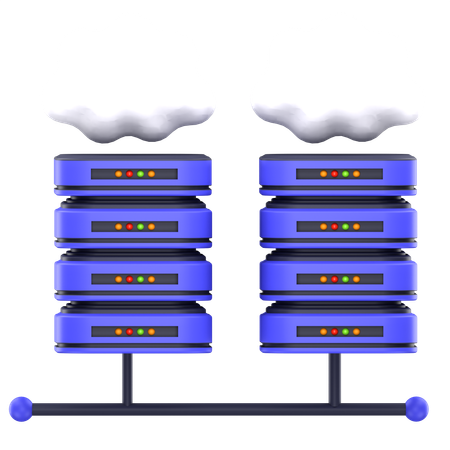 Cloud Server  3D Icon