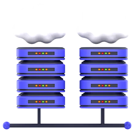 Cloud Server  3D Icon