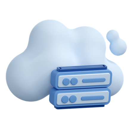 Cloud Server  3D Icon