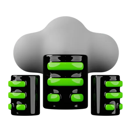 Cloud Server  3D Icon