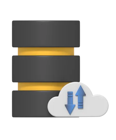 Cloud Server  3D Icon