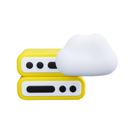 Cloud Server  3D Icon