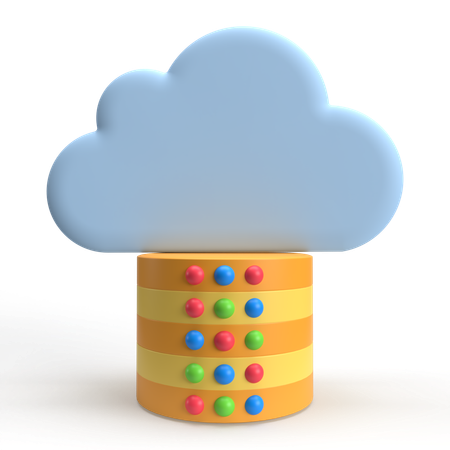 Cloud Server  3D Icon