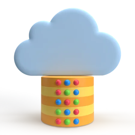 Cloud Server  3D Icon