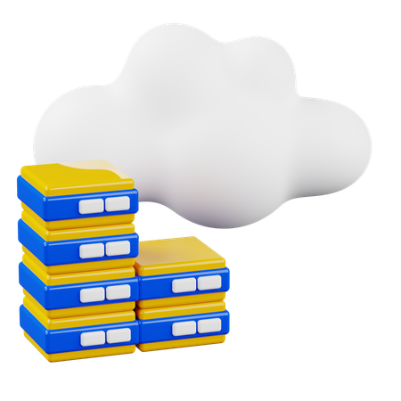 Cloud Server  3D Icon