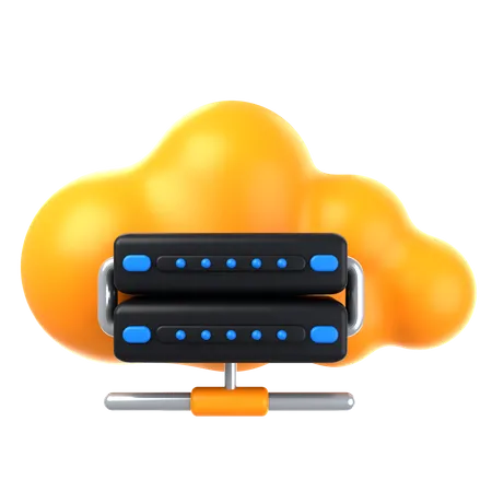 Cloud Server  3D Icon