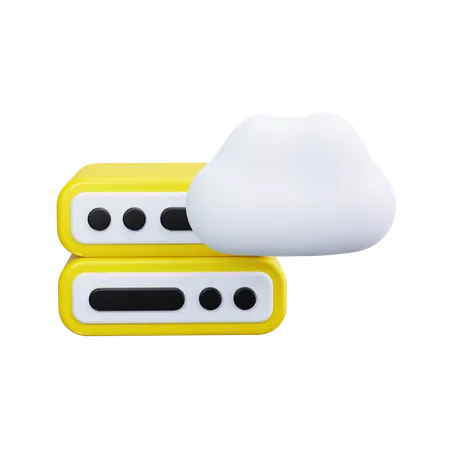 Cloud Server  3D Icon