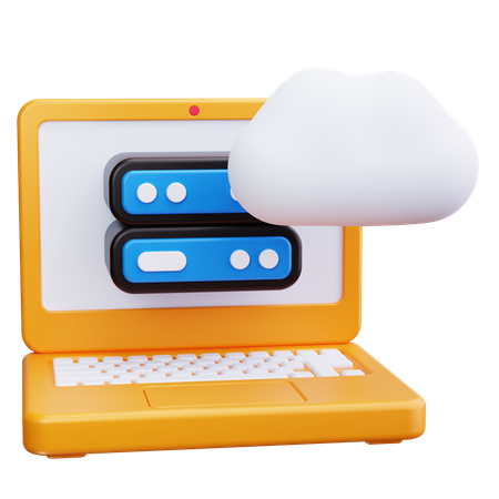 Cloud Server  3D Icon