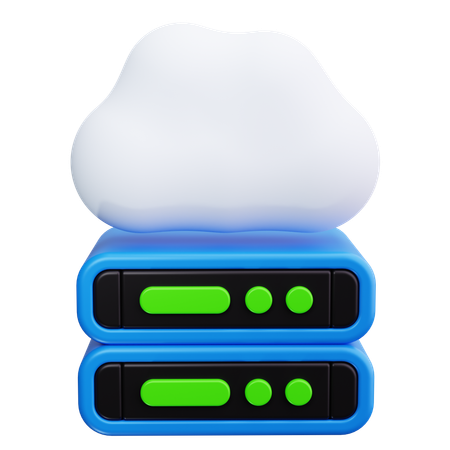 Cloud Server  3D Icon