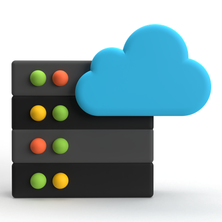 Cloud Server  3D Icon