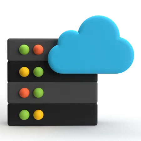 Cloud Server  3D Icon