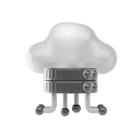 Cloud Server  3D Icon