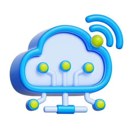 クラウドサーバー  3D Icon