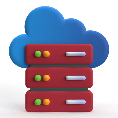 Cloud Server  3D Icon