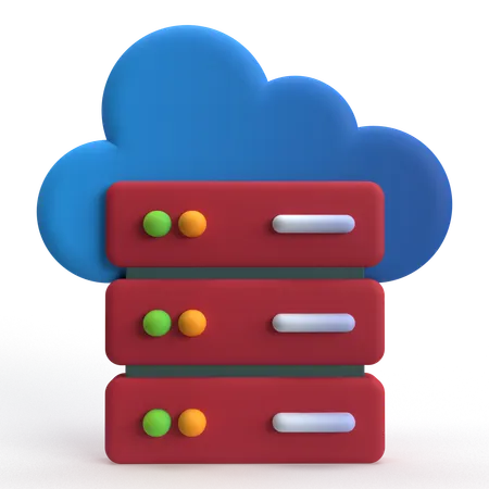 Cloud Server  3D Icon