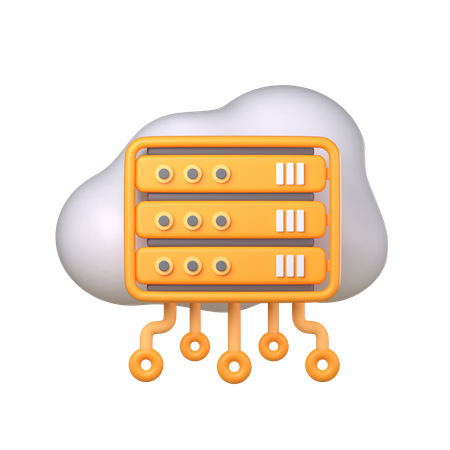 Cloud Server  3D Icon