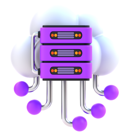 클라우드 서버  3D Icon