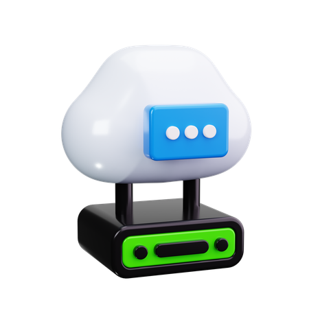 Cloud Server  3D Icon