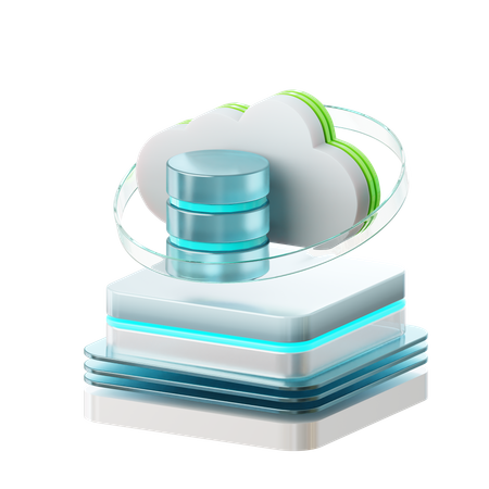 Cloud Server  3D Icon