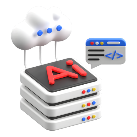 Cloud Server  3D Icon