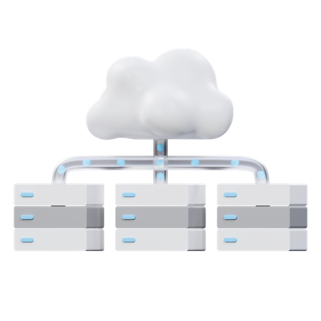 Cloud Server  3D Icon