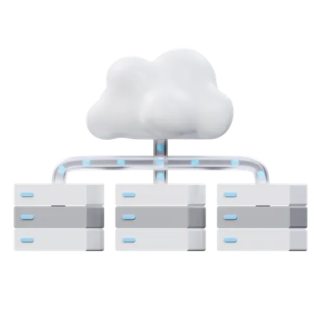 Cloud Server  3D Icon