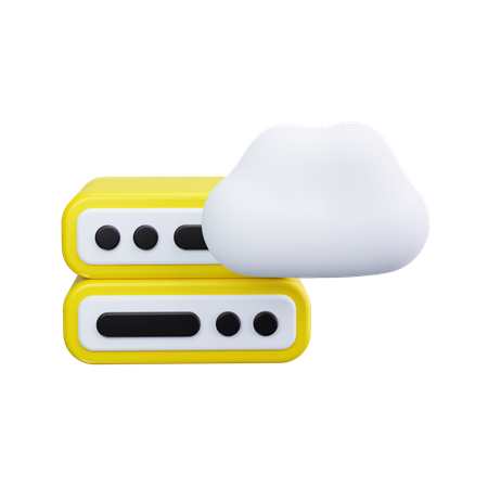 Cloud Server  3D Icon