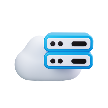 Cloud Server  3D Icon