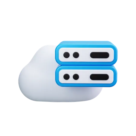 Cloud Server  3D Icon