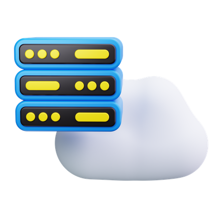 Cloud Server  3D Icon