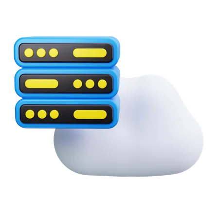 Cloud Server  3D Icon