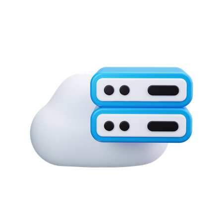 Cloud Server  3D Icon