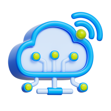 Cloud Server  3D Icon