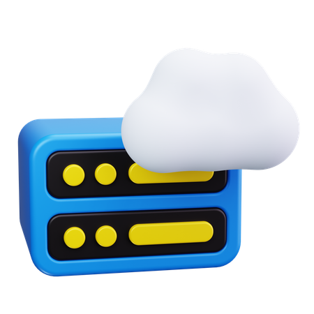 Cloud Server  3D Icon