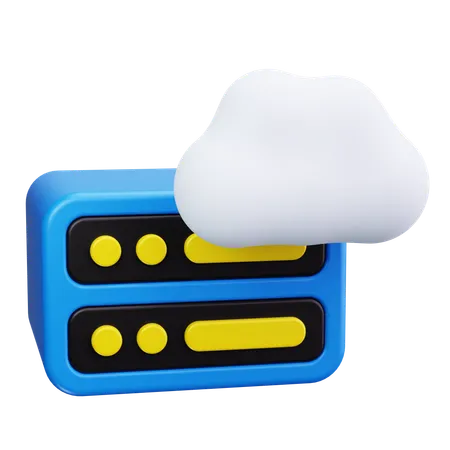 Cloud Server  3D Icon