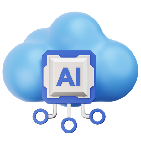 Cloud Server  3D Icon