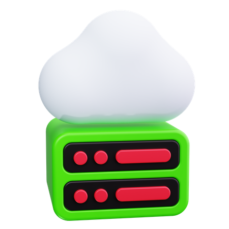 Cloud Server  3D Icon