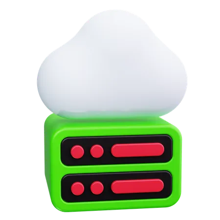 Cloud Server  3D Icon