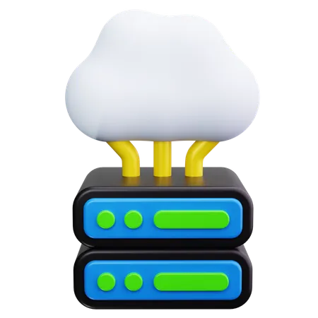 Cloud Server  3D Icon